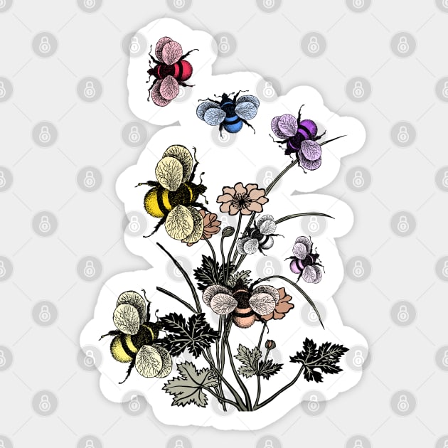 Pangender Bee Swarm Sticker by Fusti